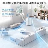 Gasbye 14,000 BTU Dual Hose DC Inverter Portable Air Conditioner System