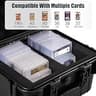 QINGUANG IP67 Waterproof Graded Card Storage Hard Case with 4 Foam Dividers