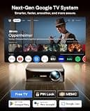 Aurzen EAZZE D1 MAX Google TV Smart Projector with 1000 ANSI Lumens and Auto Focus