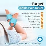 Comfytemp Reusable Ankle Ice Pack Wrap 2-Pack for Hot and Cold Therapy