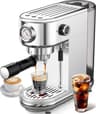 Atatix 20-Bar Espresso Machine with Fast Heating and Adjustable Milk Frother