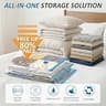 Cozy Essential 20-Pack Jumbo and Travel Vacuum Storage Bags with Manual Hand Pump