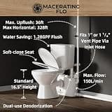 Macerating 4-Inlet Upflush Toilet System with Odor-Control AC Vent Design