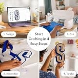 Cricut Maker 4 Beginner Starter Kit with Assorted Vinyl, Iron-On & Basic Tools