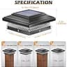 SIEDiNLAR 50-Lumen Dual-Color Convex Lens Solar Post Cap Lights for Stairs, 2-Pack