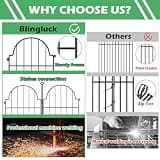 Blingluck 22-Inch No-Dig Metal Garden Fence Landscape Border for Taller Boundaries