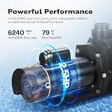 VIVOHOME 2.5 HP Dual-Speed 230V High-Lift In-Ground Pool Pump with Strainer Basket
