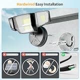 Onforu 90W Ultra Bright 4-Head LED Security Flood Light, 10000 Lumens IP66 Waterproof