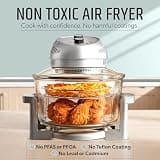 Granitestone 16-Quart Family Sized Glass Air Fryer with Stainless Steel Racks