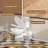 Vevor 500W Compact Macerating Toilet System with Space-Saving Rear Discharge