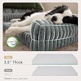 Bedsure ComfyFleece Orthopedic Dog Bed for Large Dogs with Washable Corduroy Cover