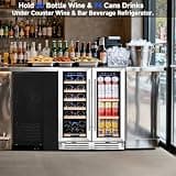 BODEGA 24-Inch Dual Zone Wine and Beverage Refrigerator with Independent Doors