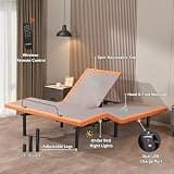 ESHINE Split-Top Queen Adjustable Bed Base w/ Dual-Zone Massage and Zero Gravity Settings