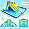 ELEMARA Big Kids Inflatable Triple Water Slide with 15-Inch Deep Dual Pool