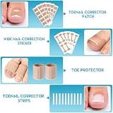 Comprehensive Ingrown Toenail Tool Kit with Corrector Drops and Patches