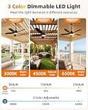NWOP 36-Inch Plug-In Outdoor Ceiling Fan with Remote Control and 5 Blades