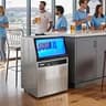 VEVOR 120lb Commercial Ice Maker Machine with 48-Hour Programmable Timer