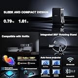 VOPLLS Compact Smart Mini Projector 1080p Native with Auto Correction