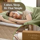 Cotton Sleep All Natural 11-Inch Organic Cotton and Wool Hybrid Mattress