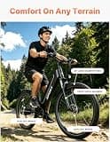 ASKGO 26-Inch Step-Thru Electric Cruiser Bike, 1500W Peak, 48V 12Ah Battery