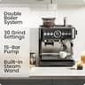 Chefman Crema Deluxe Espresso Machine with Double Boiler and Built-In Grinder
