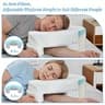 PYURIFAI Adjustable Memory Foam Side Sleeper Pillow With Arm Hole Design