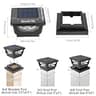 Sumaote 120-Lumen Warm White Solar Post Cap Lights for 3x3 to 4x4 Posts, 6-Pack