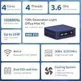 Beelink Mini S13 Desktop Computer, Intel N100 Processor, 16GB RAM, 500GB SSD