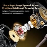 Piluyaa QKZ ENZO 11mm Dynamic Driver Wired Gaming In-Ear Monitors with Mic