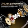 Piluyaa QKZ ENZO 11mm Dynamic Driver Wired Gaming In-Ear Monitors with Mic