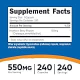 Nutricost Pure Hawthorn Berry 550mg Vegetarian Capsules 240-Day Supply