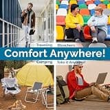 ComfiLife Ergo-Gel Compact Foldable Airplane Travel Seat Cushion Support