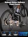 Misodo 26-Inch All-Terrain Electric Mountain Bike, 1500W Peak, 48V 10.4Ah