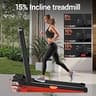 Compact Portable Under Desk Walking Pad Treadmill Machine with 15% Incline