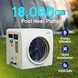 AQUASTRONG HEX018 18,000 BTU 120V Plug-and-Play Above-Ground Pool Heat Pump