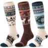Welwoos Thick Knee-High Thermal Ski Socks, 70% Merino Wool with Compression Zones