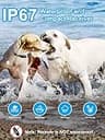 Bousnic Dual-Receiver Dog Shock Collar System for 2 Dogs with 3300ft Range