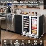 BODEGA 24-Inch Dual Zone Wine and Beverage Refrigerator with Independent Doors
