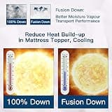 ELEMUSE Extra Thick Fusion Goose Down & Feather Mattress Topper, 400-TC