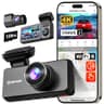 REDTIGER F17 Elite 4K 3-Channel Dash Cam with Interior Cabin Vision and 128GB Card