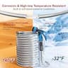 Lefree 100ft Heavy-Duty Metal Garden Hose with Rubber Protection Sleeve