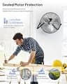 iLIVING 20-Inch Heavy Duty Hybrid Floor and Wall Mount Fan with 5750 CFM