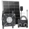 High-Efficiency 25W Solar Powered Chicken Coop Exhaust Fan with Thermostat