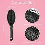 Boao 2-Piece Nylon Loop Wig and Hair Extension Brush Set for Detangling