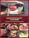 FOHERE 200W Electric Meat Slicer Machine for Home, 7.5-Inch Dual Blades
