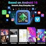 2026 Gemini AI 10-Inch Android 16 Gaming Tablet Bundle with 256GB Storage