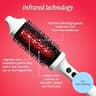 BondiBoost Infrared Thermal Brush with Aloe-Infused Bristles and Ceramic Barrel