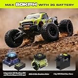 AMORIL 1/10 RTR Brushless RC Monster Truck with Upgradable Geometric Structure