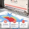 Poolin EOM 15-Needle Commercial Embroidery Machine with Dual Cap Hoops