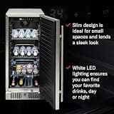 Blaze 15-Inch Outdoor Compact Refrigerator 304 Stainless Steel 3.2 Cu Ft